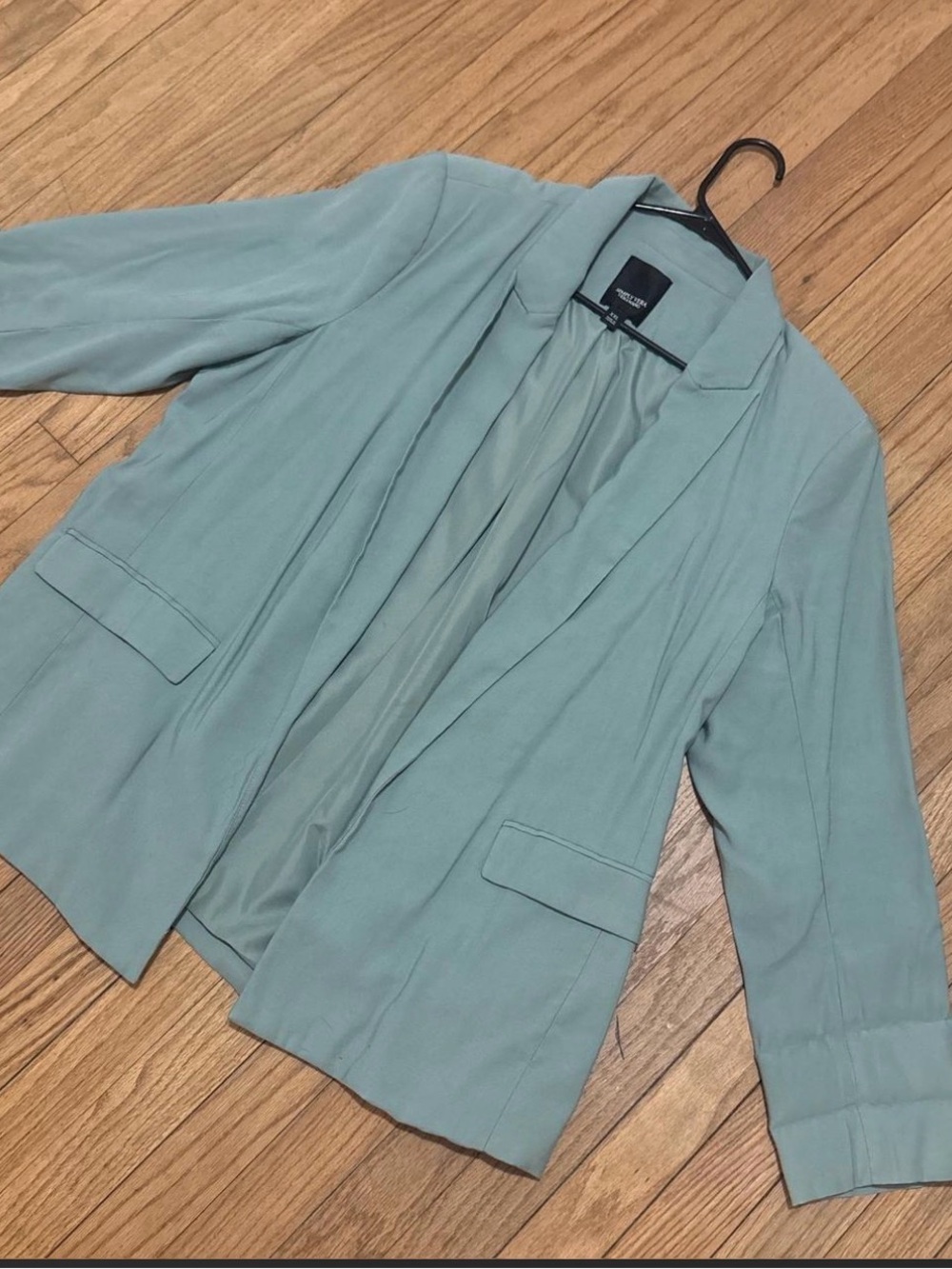 Simply Vera Wang Light Mint Green Open-Front Blazer Jacket